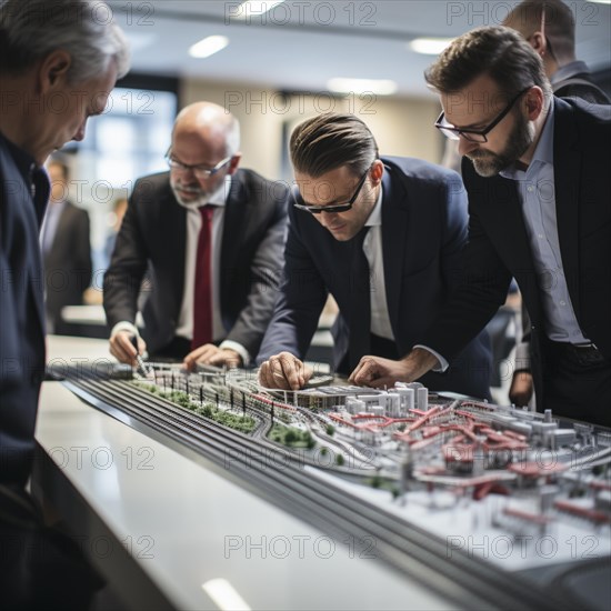 Architects at work planning a residential district