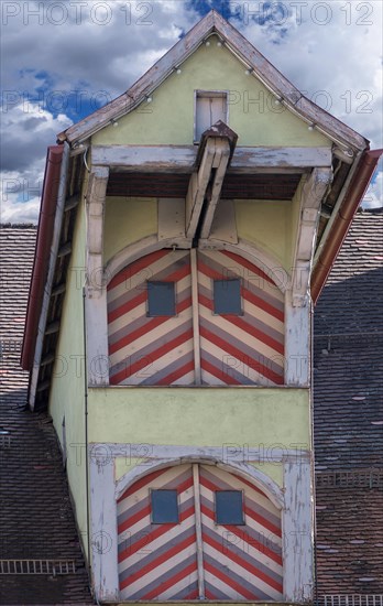 Historic lift bay of a trading house in the old town centre of Rottweil