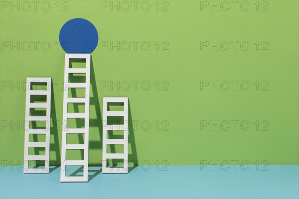 Ladder with copy space circle