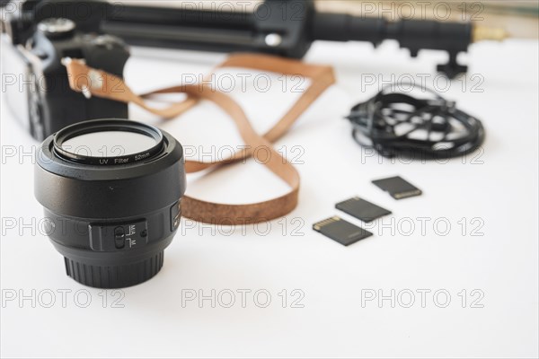 Modern dslr camera memory cards camera lens extension rings memory card