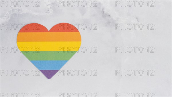 Multicolored heart lgbt color