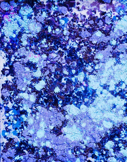 Painted colourful purple water with powder