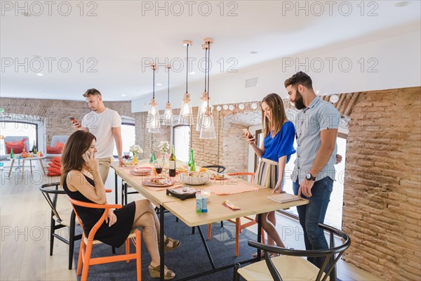 People party splitting around room