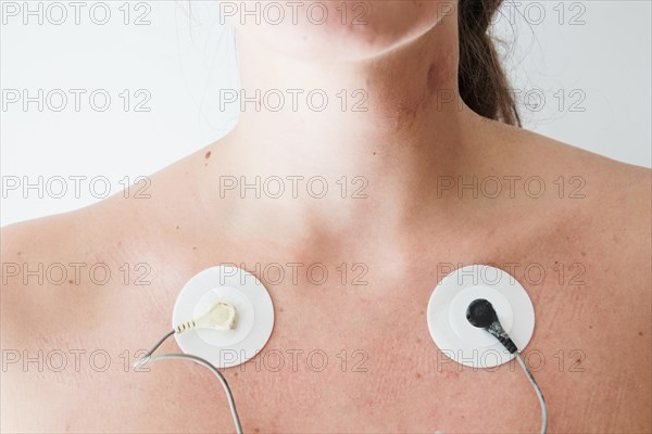 Person with electrodes body