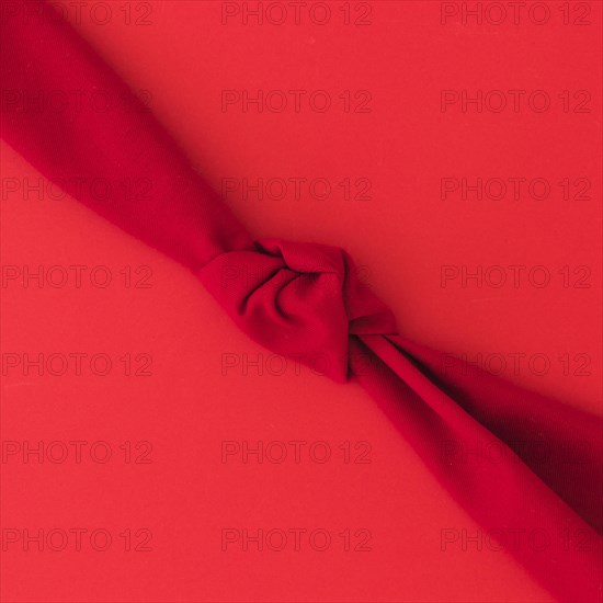 Red knot fabric bright background