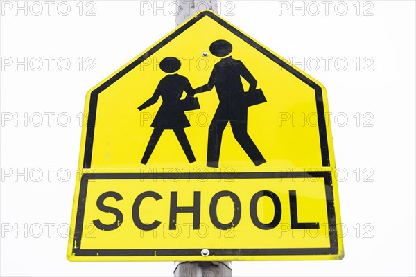 School sign closeup