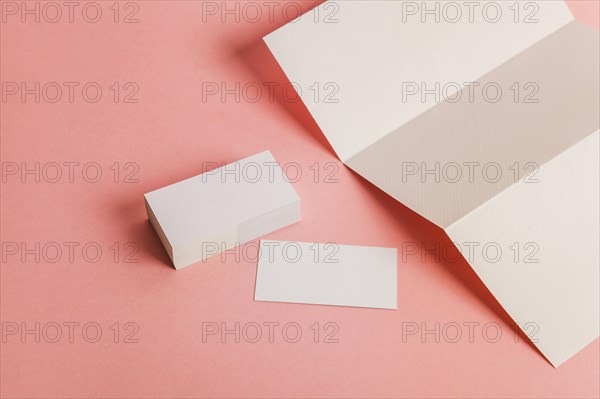 Sheet folded paper stack business cards