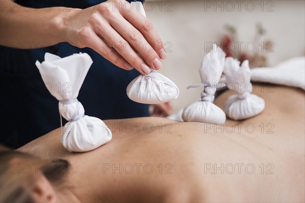 Spa treatment with bags