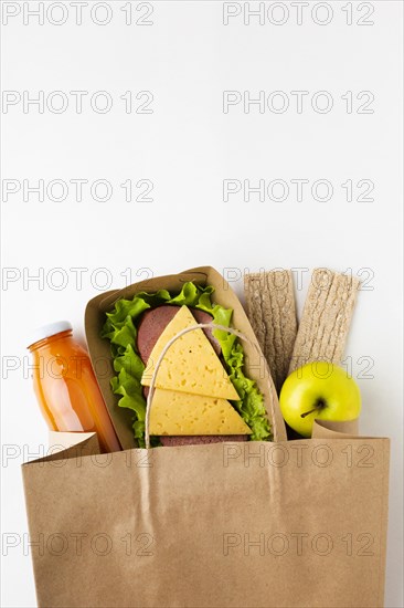 Top view batch cooking assortment with copy space