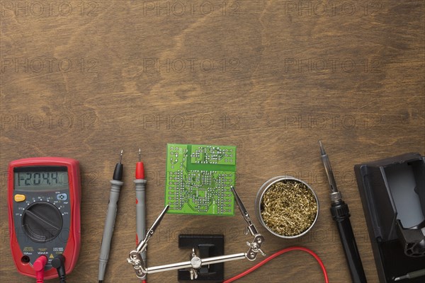 Top view circuit board repair