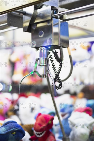 Toy claw machine filled with toys