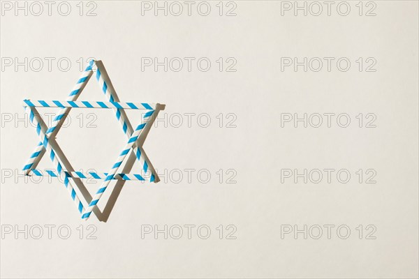 Traditional jewish sign with copy space
