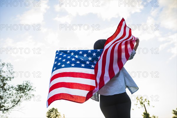 Usa independence day concept with woman