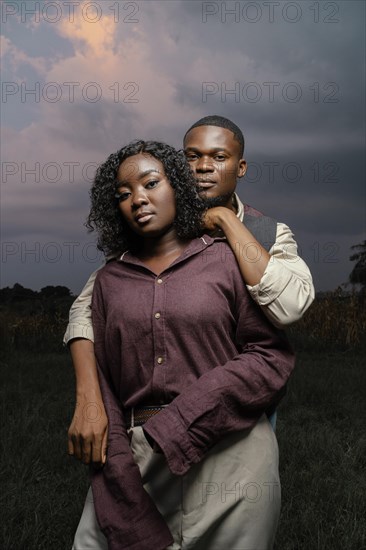 Young couple posing together