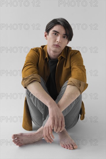 Young male wearing shirt portrait