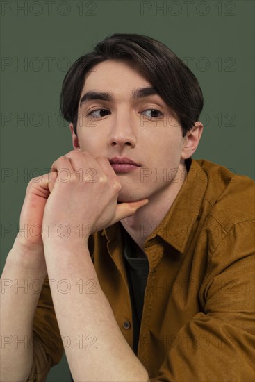 Young man wearing shirt posing 3