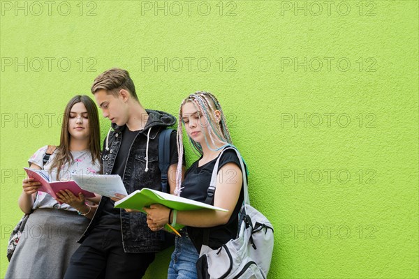 Youngsters studying street