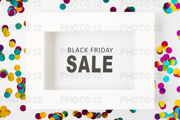 Black friday sale inscription white frame