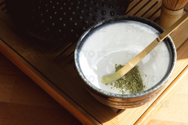 Bowl with green powder