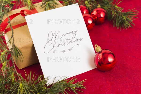 Christmas greeting card table