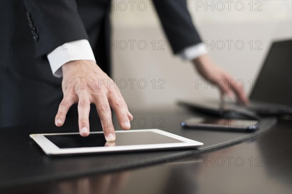 Close up businessman working