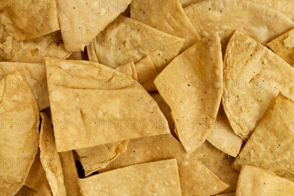 Close up view tortilla chips