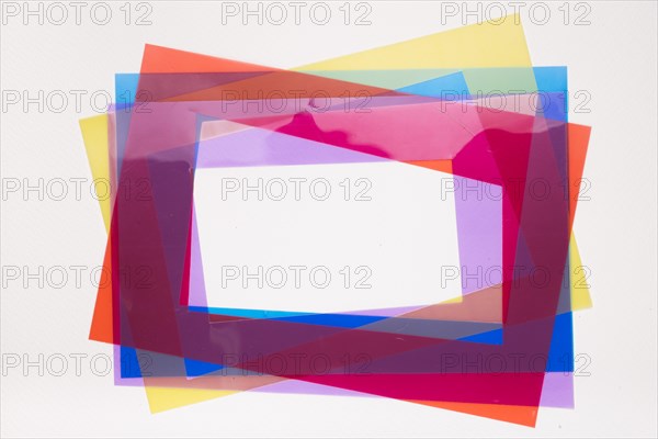 Colorful frame border white backdrop