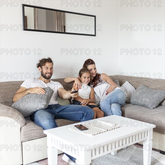Cute family spending time together
