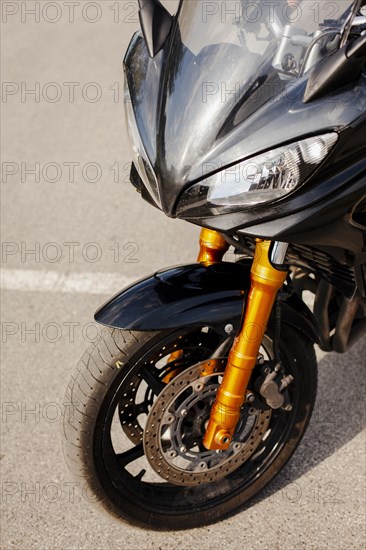 Front part black motorbike