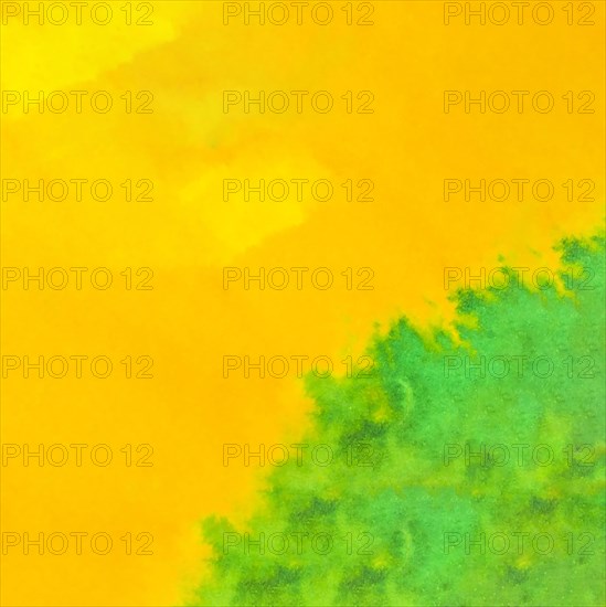 Full frame bright yellow green watercolor backdrop