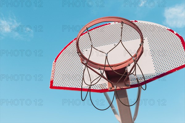 Low angle view basketball hoop