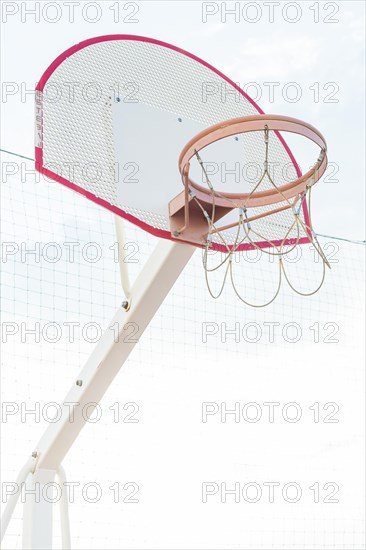 Low angle view basketball hoop outdoors