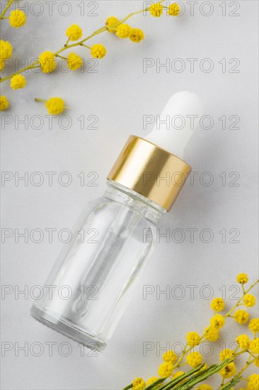 Natural medicine concept top view