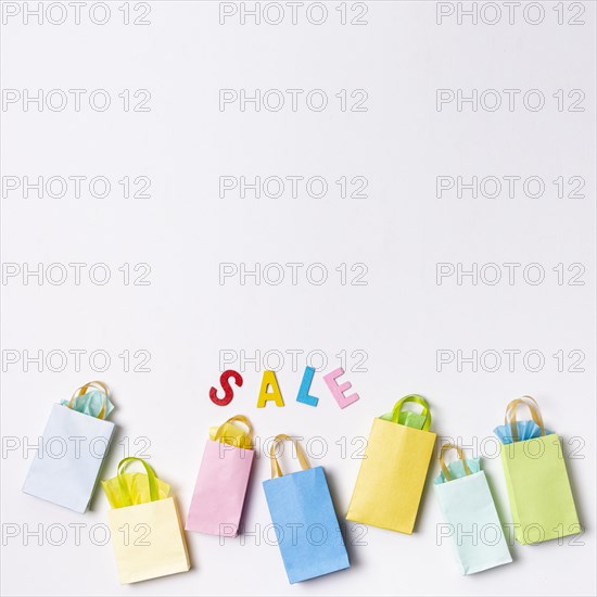 Offers with paper bags concept