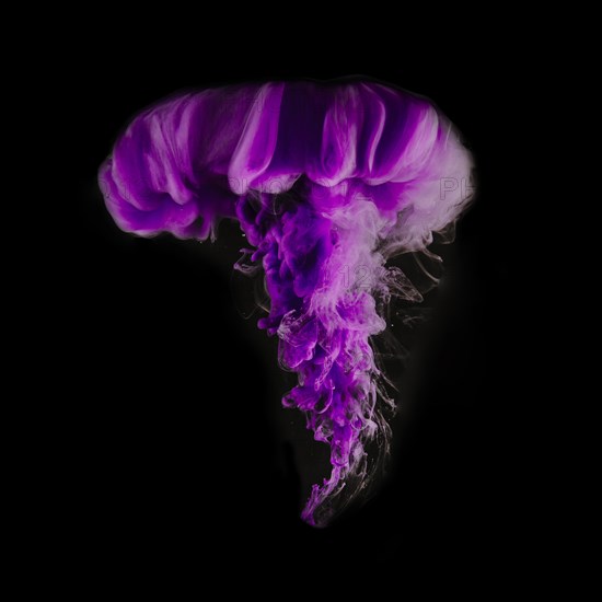 Purple vivid cloud ink black
