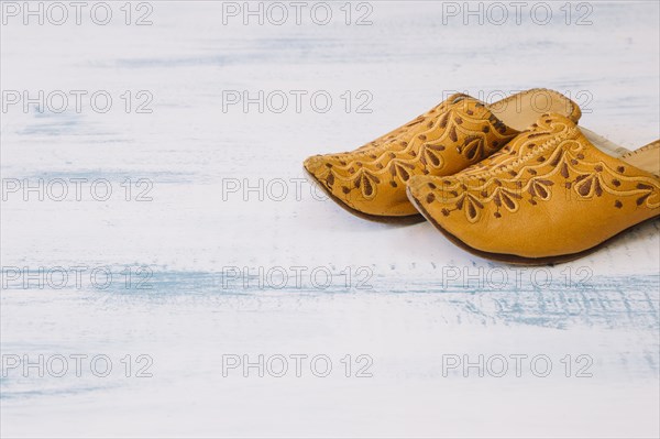 Ramadan concept with arab shoes