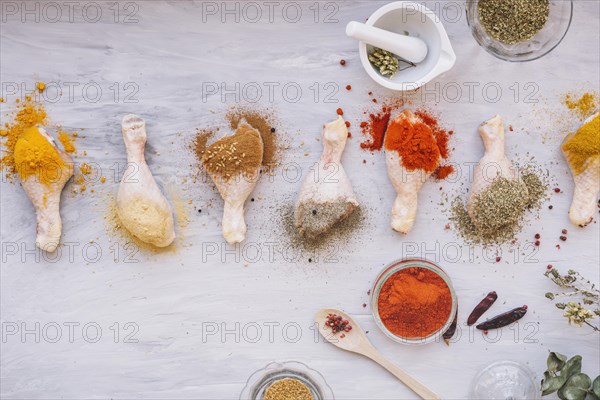 Raw chicken spices