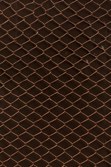 Vintage rusty chain link fence