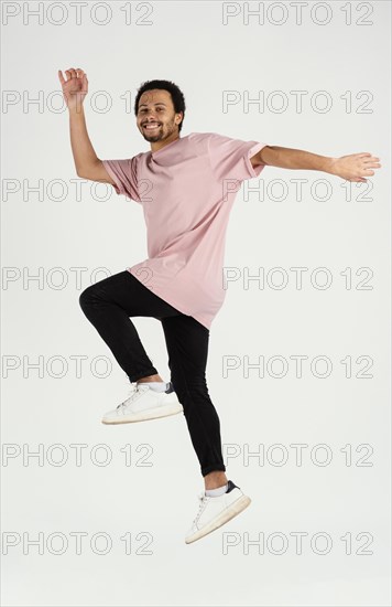 Young handsome man jumping 5