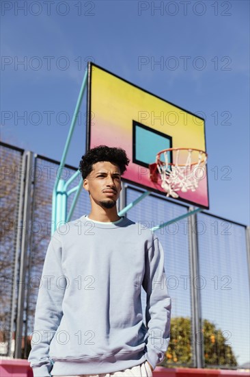 Young man basket field 4