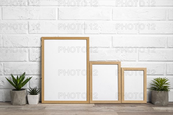 Blank frames flower pots