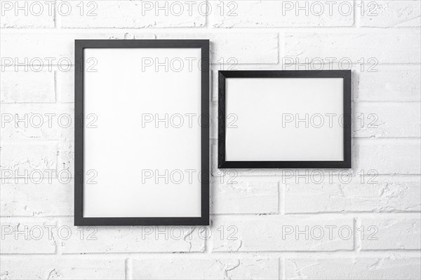Blank frames white wall