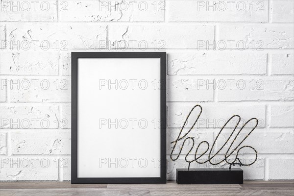 Blank frame with hello sign 2