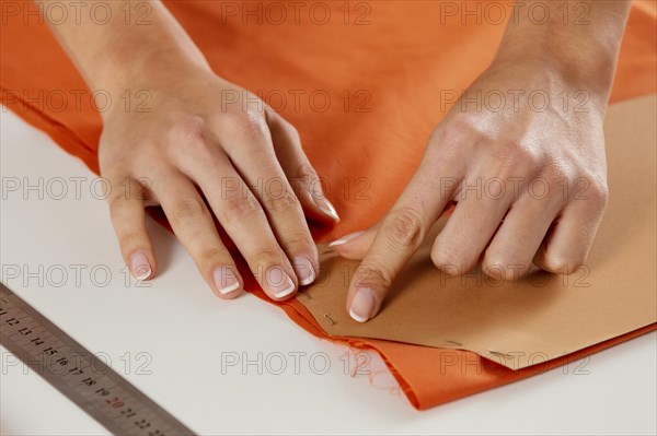 Close up hand holding cardboard