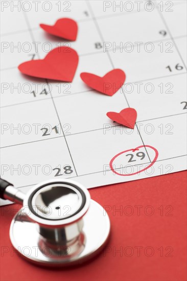 Close up world heart day concept with stethoscope