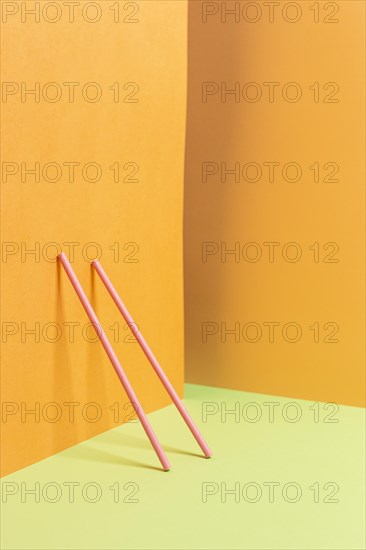 Colorful plastic straw collection