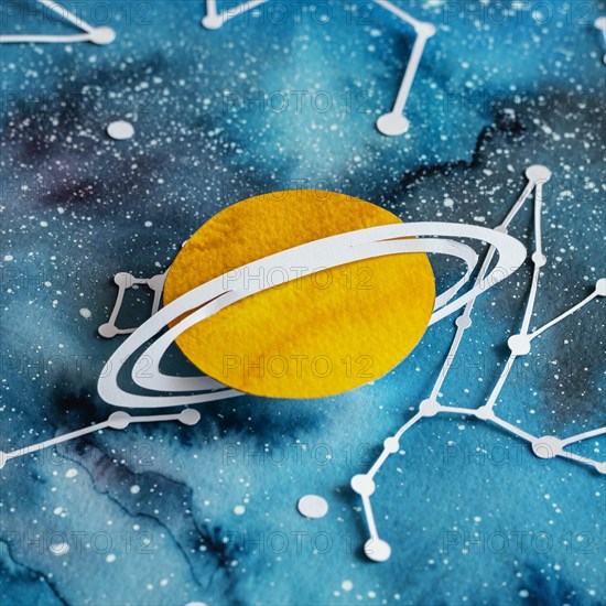 Creative paper planets composition 4