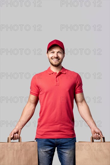 Delivery man with bags