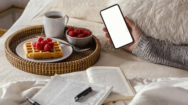 High angle tea waffle assortment