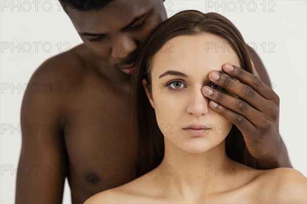 Interracial people black lives matter